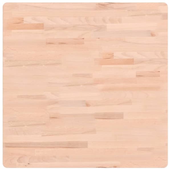 Bordsskiva 70x70x2,5 cm fyrkantig massivt bokträ