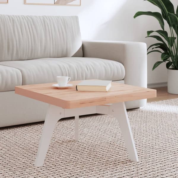 Bordsskiva 60x60x4 cm fyrkantig massivt bokträ