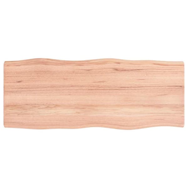 Bordsskiva ljusbrun 100x40x(2-4)cm massivt trä levande kant