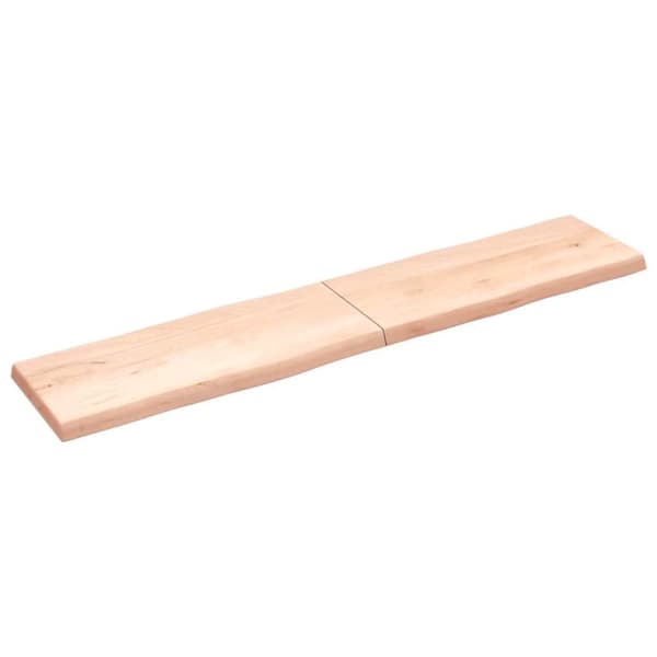 Bordsskiva 200x40x(2-6) cm obehandlad massiv ek levande kant