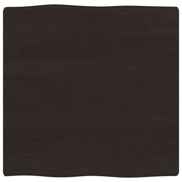 Bordsskiva mörkbrun 60x60x(2-4) cm massivt trä levande kant