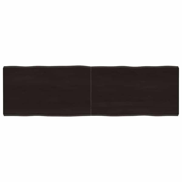 Bordsskiva mörkbrun 140x40x(2-4) cm massivt trä levande kant