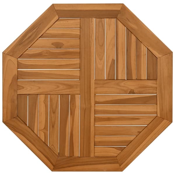 Bordsskiva 70x70x2,5 cm åttakantig massiv teak