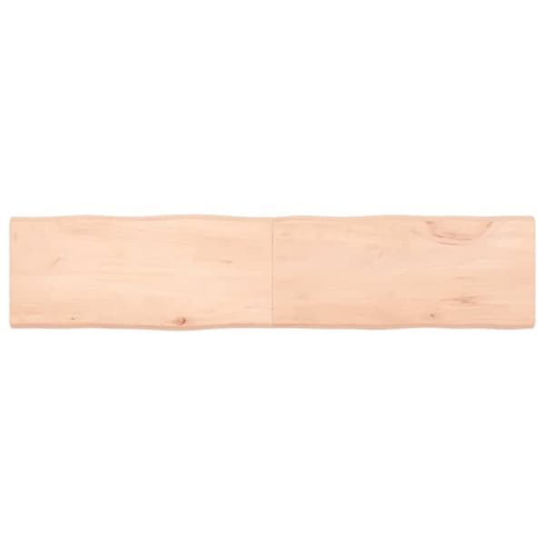 Bordsskiva 180x40x(2-4) cm obehandlad massiv ek levande kant