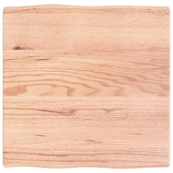 Bordsskiva ljusbrun 60x60x(2-4) cm massivt trä levande kant
