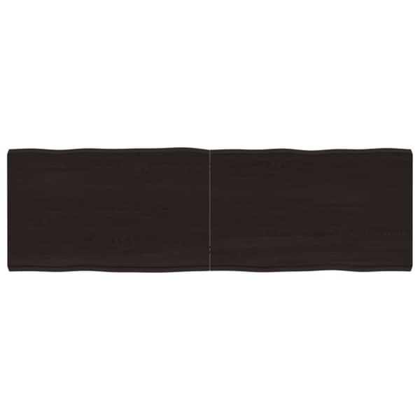Bordsskiva mörkbrun 160x50x(2-6) cm massivt trä levande kant