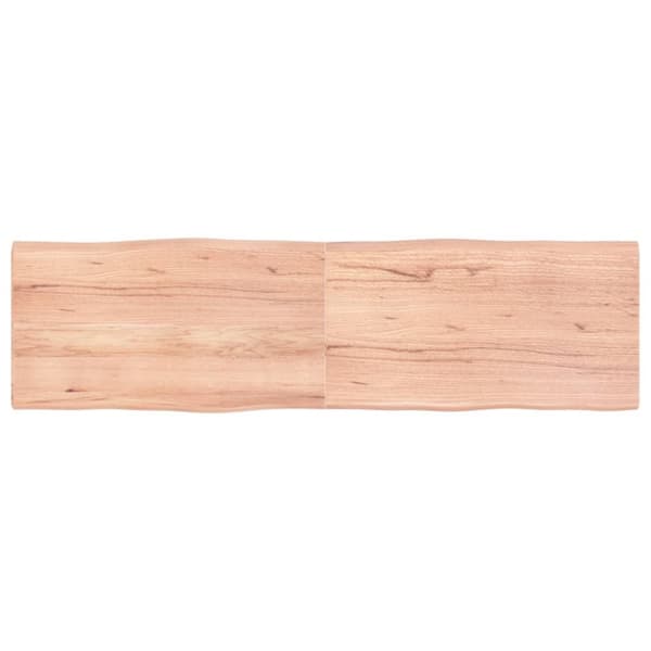 Bordsskiva ljusbrun 180x50x(2-4) cm massivt trä levande kant