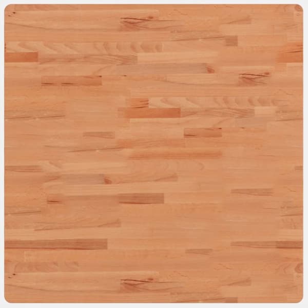 Bordsskiva 80x80x2,5 cm fyrkantig massivt bokträ