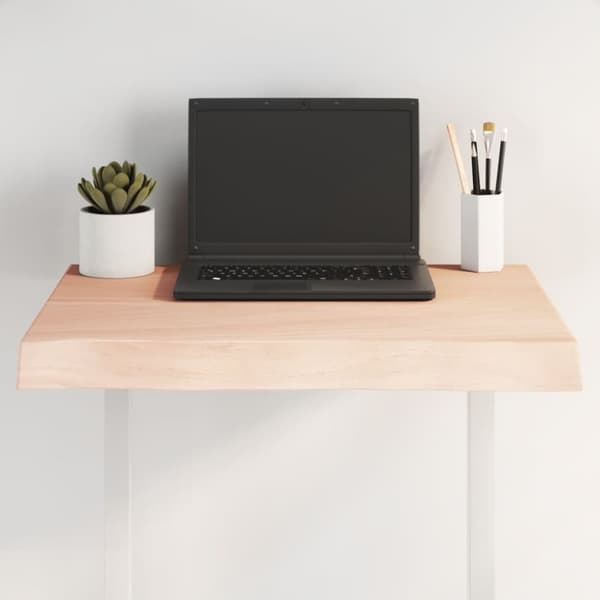 Bordsskiva 60x40x(2-6) cm obehandlad massiv ek levande kant