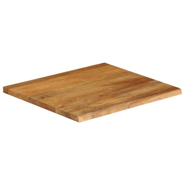 Bordsskiva 40x40x3,8 cm levande kant massivt mangoträ
