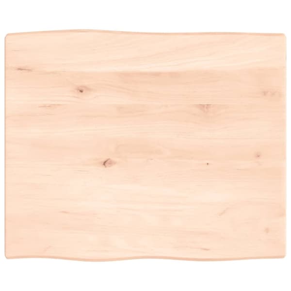 Bordsskiva 60x50x2 cm obehandlad massiv ek levande kant