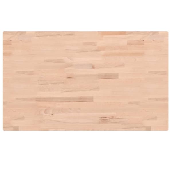 Bordsskiva 100x60x4 cm rektangulär massivt bokträ