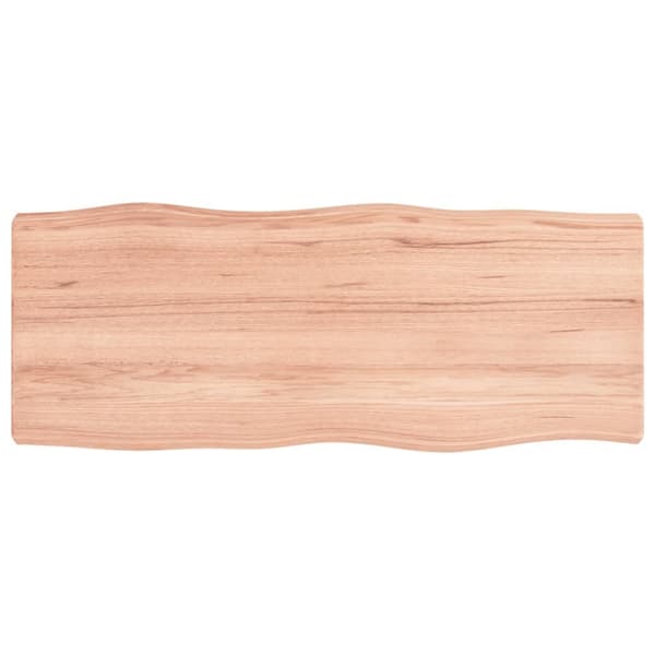 Bordsskiva ljusbrun 100x40x(2-6) cm massivt trä levande kant
