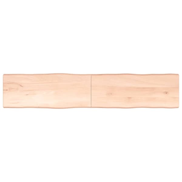 Bordsskiva 200x40x(2-4) cm obehandlad massiv ek levande kant