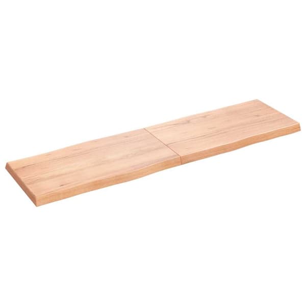Bordsskiva ljusbrun 180x50x(2-6) cm massivt trä levande kant