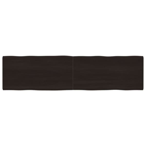 Bordsskiva mörkbrun 200x50x(2-4) cm massivt trä levande kant