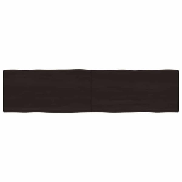 Bordsskiva mörkbrun 200x50x(2-4) cm massivt trä levande kant