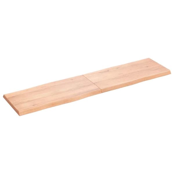 Bordsskiva ljusbrun 160x40x(2-4) cm massivt trä levande kant
