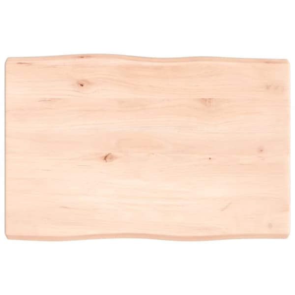 Bordsskiva 60x40x(2-4) cm obehandlad massiv ek levande kant
