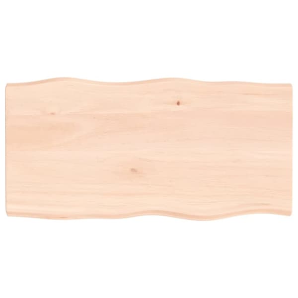 Bordsskiva 100x50x(2-4) cm obehandlad massiv ek levande kant
