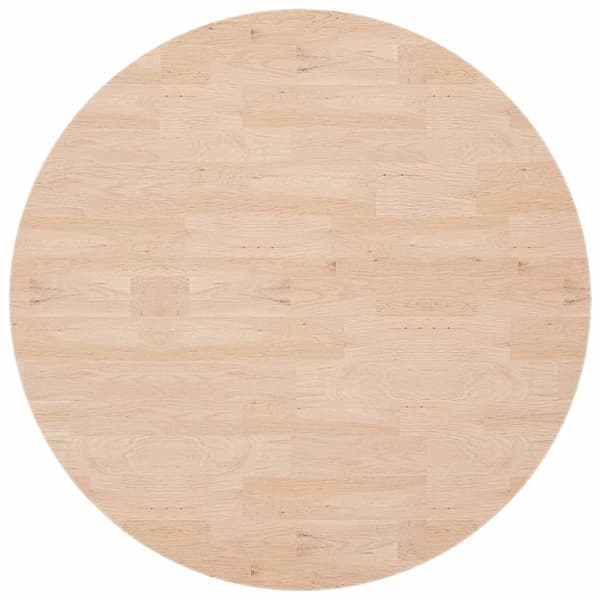 Rund bordsskiva Ø90x2,5 cm obehandlat massiv ek