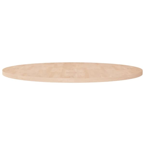 Rund bordsskiva Ø90x2,5 cm obehandlat massiv ek