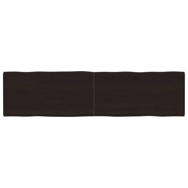 Bordsskiva mörkbrun 160x40x(2-4) cm massivt trä levande kant