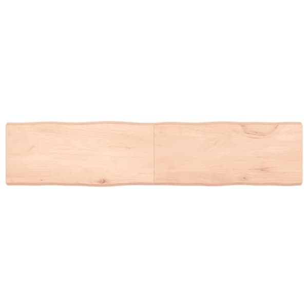 Bordsskiva 180x40x(2-6) cm obehandlad massiv ek levande kant