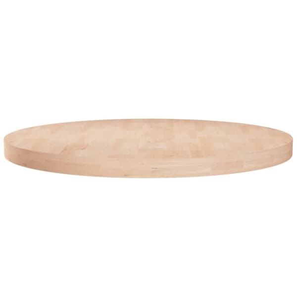 Rund bordsskiva Ø60x4 cm obehandlat massiv ek