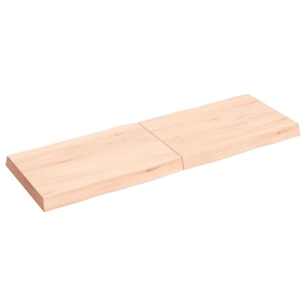 Bordsskiva 120x40x(2-6) cm obehandlad massiv ek levande kant