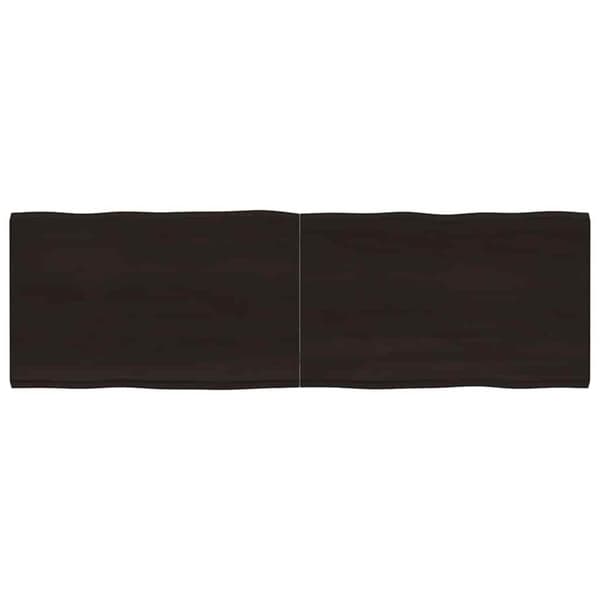 Bordsskiva mörkbrun 160x50x(2-4) cm massivt trä levande kant