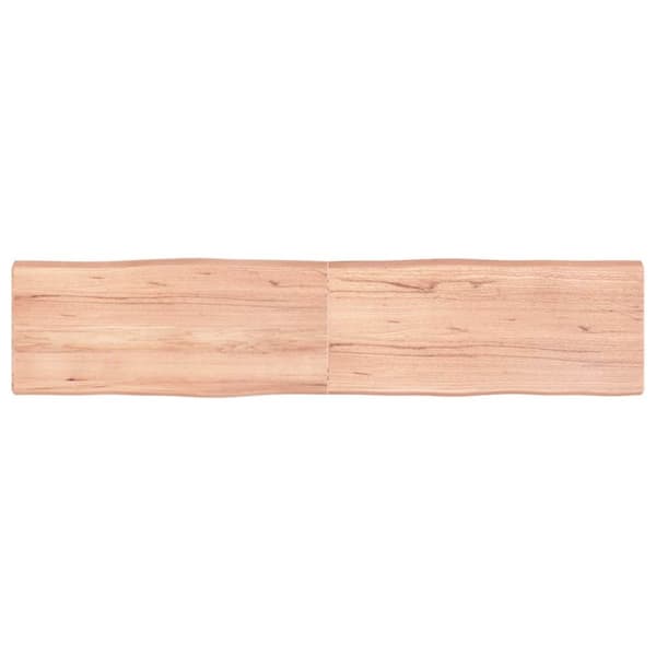 Bordsskiva ljusbrun 180x40x(2-6) cm massivt trä levande kant
