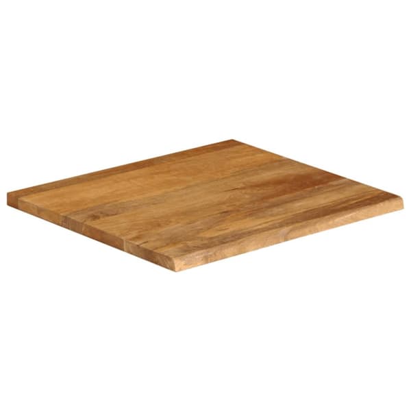 Bordsskiva 40x40x2,5 cm levande kant massivt mangoträ