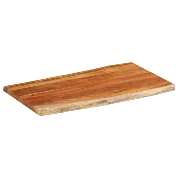 Bordsskiva 120x60x2,5 cm rektangulär massiv akacia levande kant