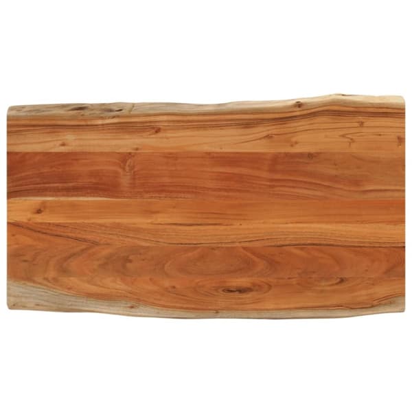 Bordsskiva 120x60x2,5 cm rektangulär massiv akacia levande kant
