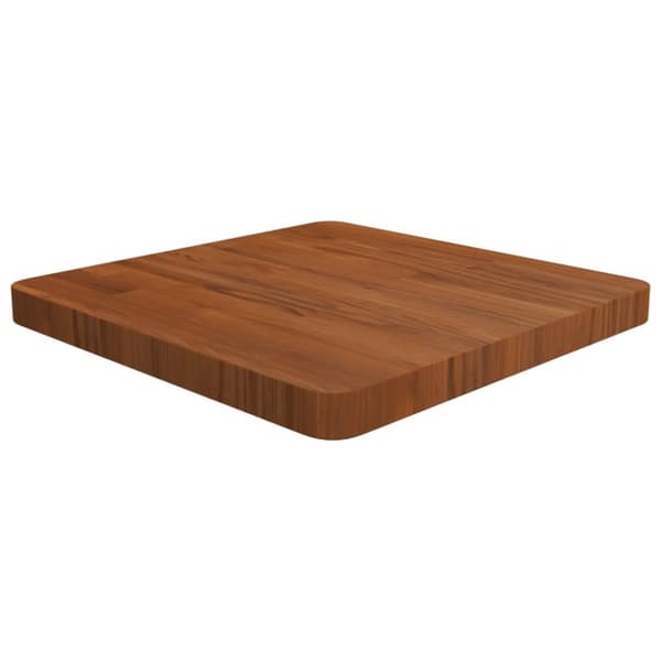 Fyrkantig bordsskiva mörkbrun 50x50x4cm behandlad massiv ek