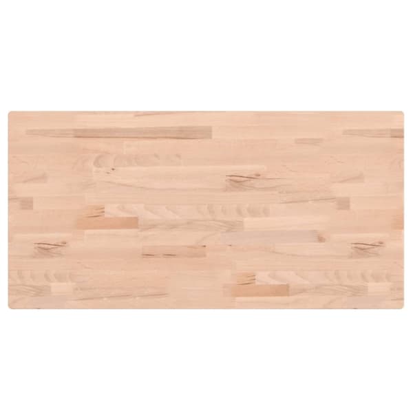 Bordsskiva 80x40x1,5 cm rektangulär massivt bokträ