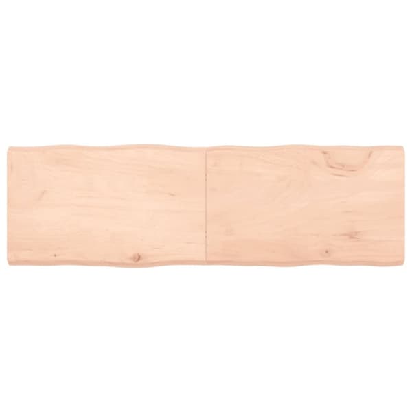 Bordsskiva 160x50x(2-6) cm obehandlad massiv ek levande kant