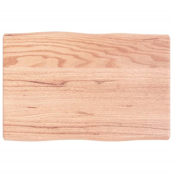 Bordsskiva ljusbrun 60x40x(2-4) cm massivt trä levande kant