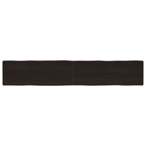 Bordsskiva mörkbrun 220x40x(2-4) cm massivt trä levande kant