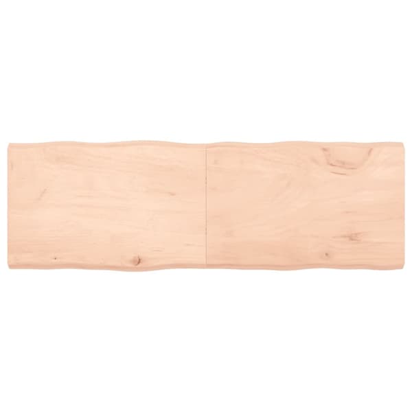 Bordsskiva 180x60x(2-6) cm obehandlad massiv ek levande kant