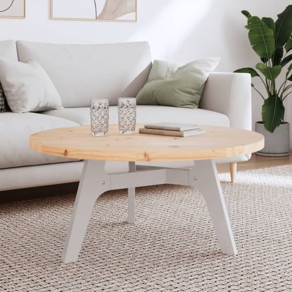 Bordsskiva rund Ø90x3 cm massiv furu
