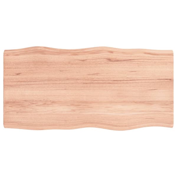 Bordsskiva ljusbrun 80x40x(2-4) cm massivt trä levande kant