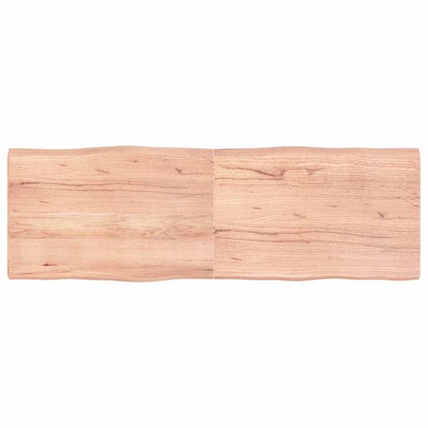 Bordsskiva ljusbrun 180x60x(2-6) cm massivt trä levande kant