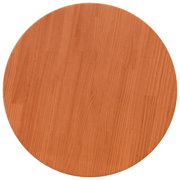 Bordsskiva rund vaxad brun Ø50x2,5 cm massiv furu