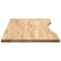 Miniatyrbilde 7 av 11: vidaXL Bordplate rektangulær 100x50x2,5 cm ubehandlet heltre eik