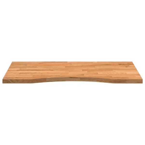 vidaXL Bordsskiva ljusbrun 80x60x2,5 cm massiv ek rektangulär