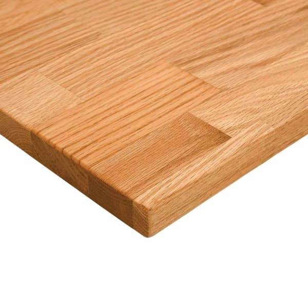 vidaXL Bordsskiva ljusbrun 80x60x2,5 cm massiv ek rektangulär