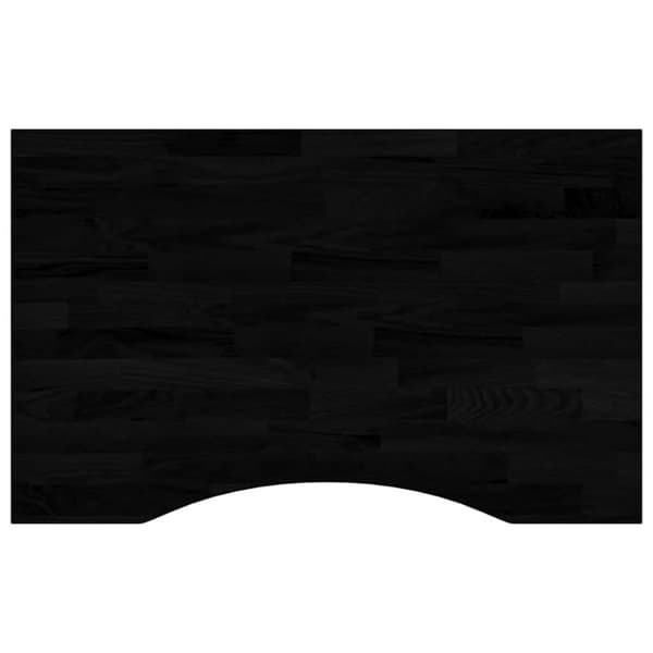 vidaXL Bordsskiva mörkbrun 80x50x2,5 cm massiv ek rektangulär