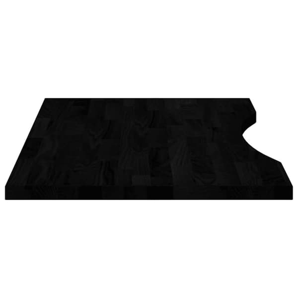 vidaXL Bordsskiva mörkbrun 80x50x2,5 cm massiv ek rektangulär